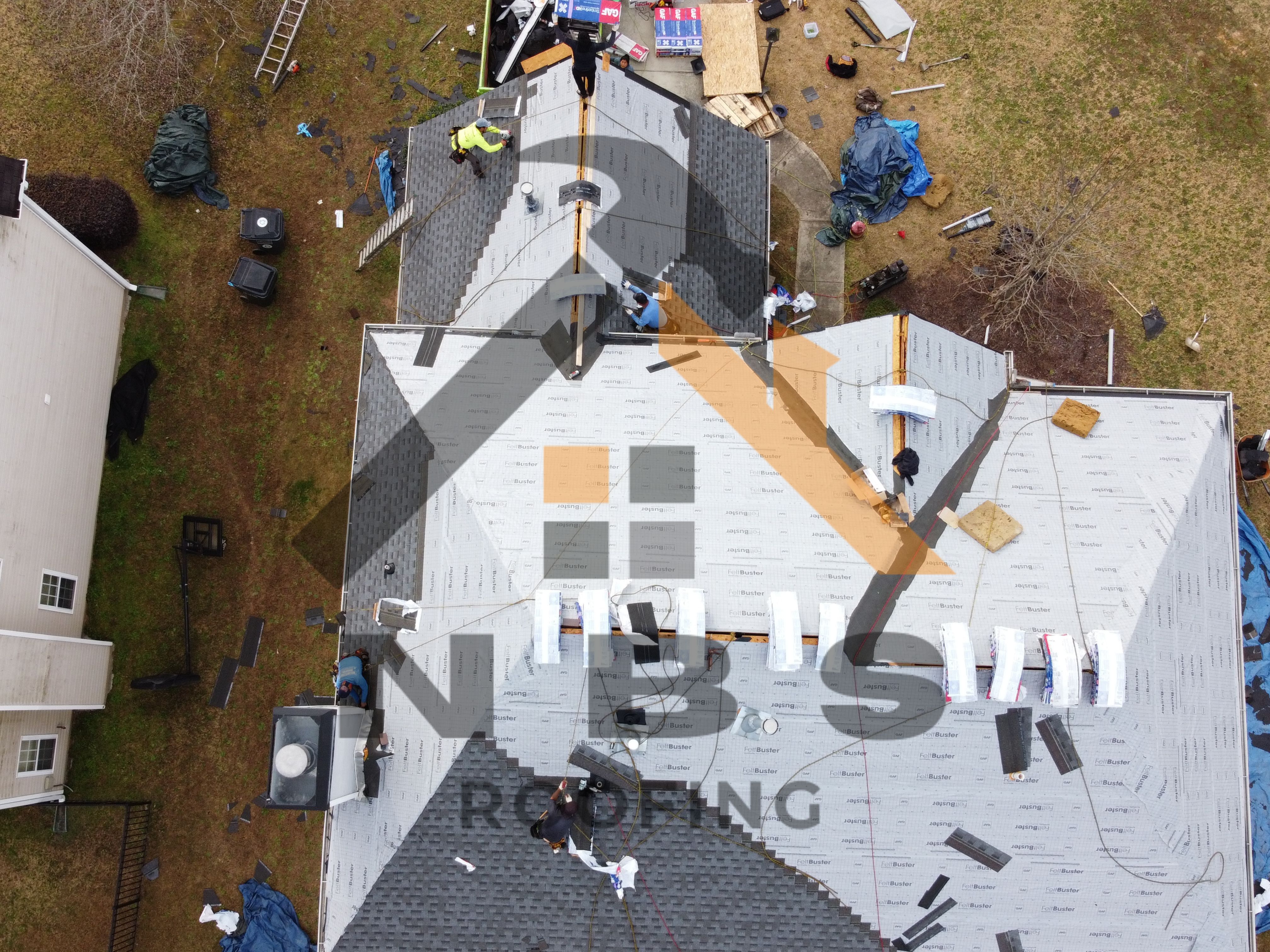 Completed roof